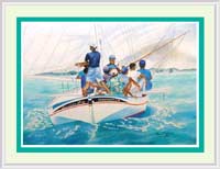 Watercolor prints sailboat